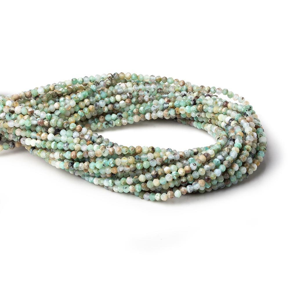 3mm Blue Peruvian Opal micro faceted rondelle beads 16 inch 175 pieces AA (ONLINE ORDER ONLY)