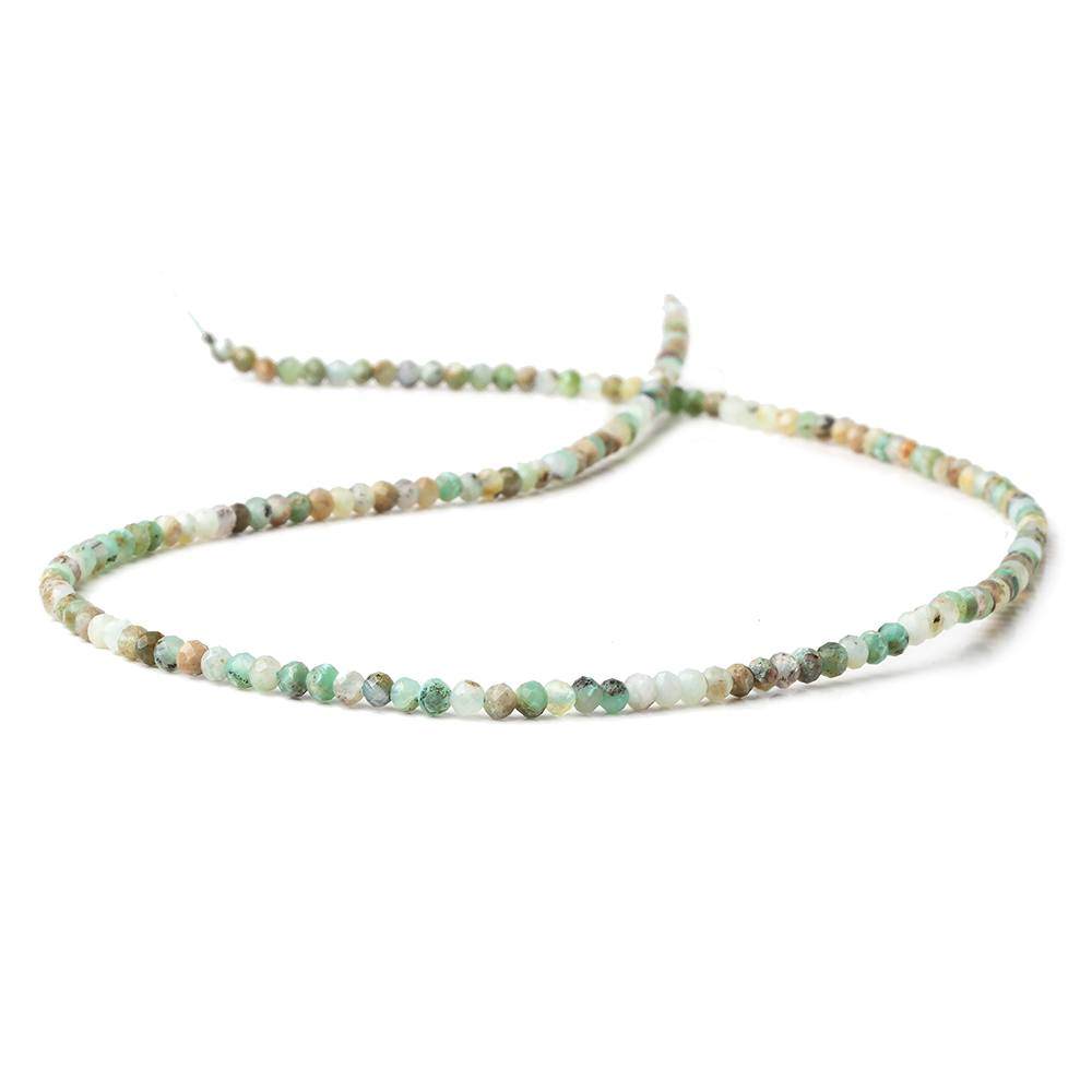 3mm Blue Peruvian Opal micro faceted rondelle beads 16 inch 175 pieces AA (ONLINE ORDER ONLY)