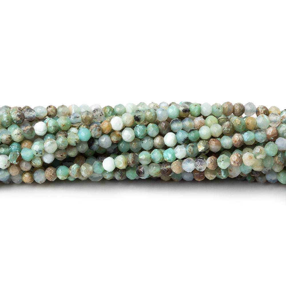 3mm Blue Peruvian Opal micro faceted rondelle beads 16 inch 175 pieces AA (ONLINE ORDER ONLY)