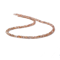 3mm Dark Rose' Zircon Faceted Rondelle Beads 14 inch 175 pieces (ONLINE ORDER ONLY)