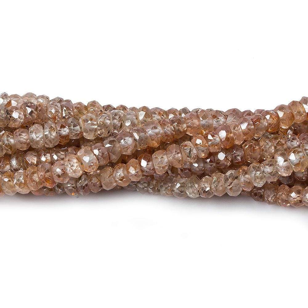 3mm Dark Rose' Zircon Faceted Rondelle Beads 14 inch 175 pieces (ONLINE ORDER ONLY)