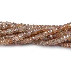 3mm Dark Rose' Zircon Faceted Rondelle Beads 14 inch 175 pieces (ONLINE ORDER ONLY)