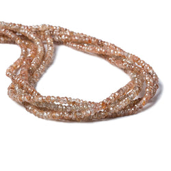 3mm Dark Rose' Zircon Faceted Rondelle Beads 14 inch 175 pieces (ONLINE ORDER ONLY)