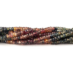 3mm Fancy Multi Color Sapphire Faceted Rondelle Beads 13.5 inch 200 pieces (ONLINE ORDER ONLY)
