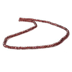 3mm Garnet faceted rondelle beads 14.5 inch 154 beads (ONLINE ORDER ONLY)