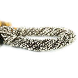 3mm Gold plated Pyrite Faceted Rondelle Beads 12.5 inches 120 pieces (ONLINE ORDER ONLY)