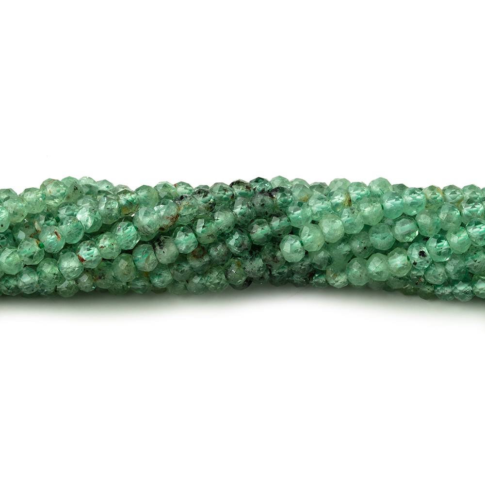 3mm Green Kyanite Micro Faceted Rondelle Beads 12.5 inch 138 pieces (ONLINE ORDER ONLY)