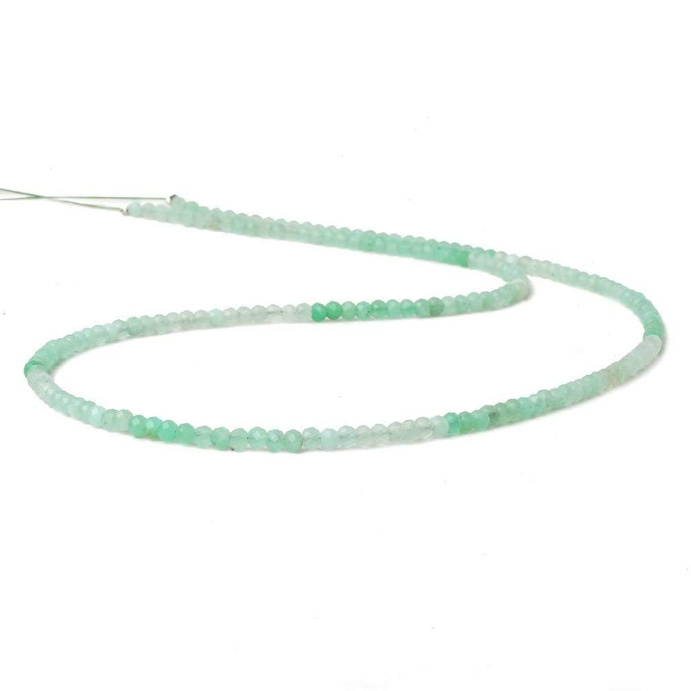 3mm Green Opal micro faceted rondelles 17 inch 190 beads AAA (ONLINE ORDER ONLY)