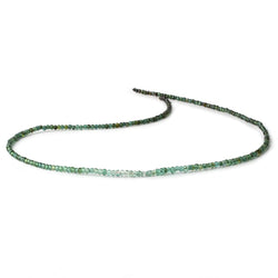 3mm Indicolite Blue & Chrome Green Tourmaline faceted rondelles 18 inch 235 pieces AA (ONLINE ORDER ONLY)
