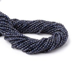 3mm Iolite Micro Faceted Round Beads 12.5 inch 110 pieces (ONLINE ORDER ONLY)