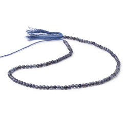 3mm Iolite Micro Faceted Round Beads 12.5 inch 110 pieces (ONLINE ORDER ONLY)