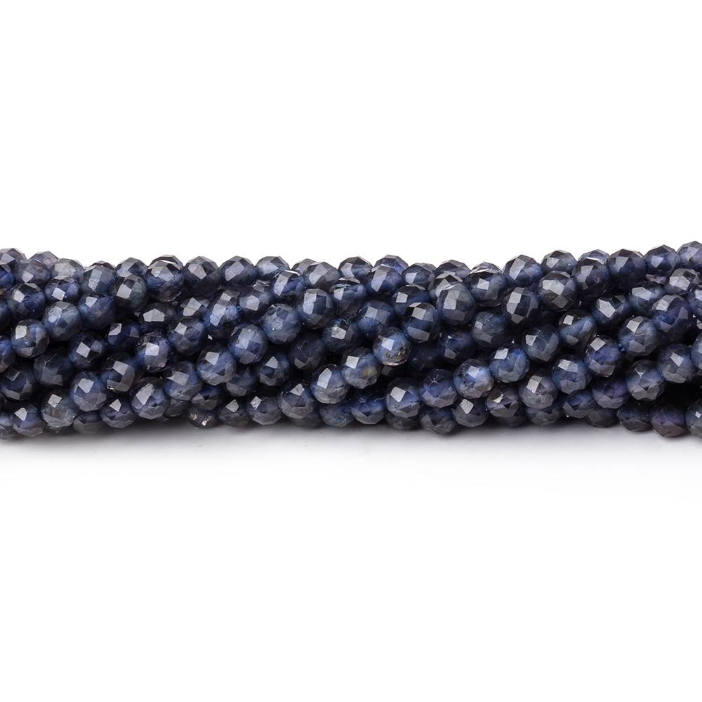 3mm Iolite Micro Faceted Round Beads 12.5 inch 110 pieces (ONLINE ORDER ONLY)