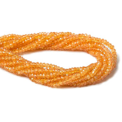 3mm Mandarin Garnet Faceted Rondelle Beads 14 inch 220 pieces (ONLINE ORDER ONLY)