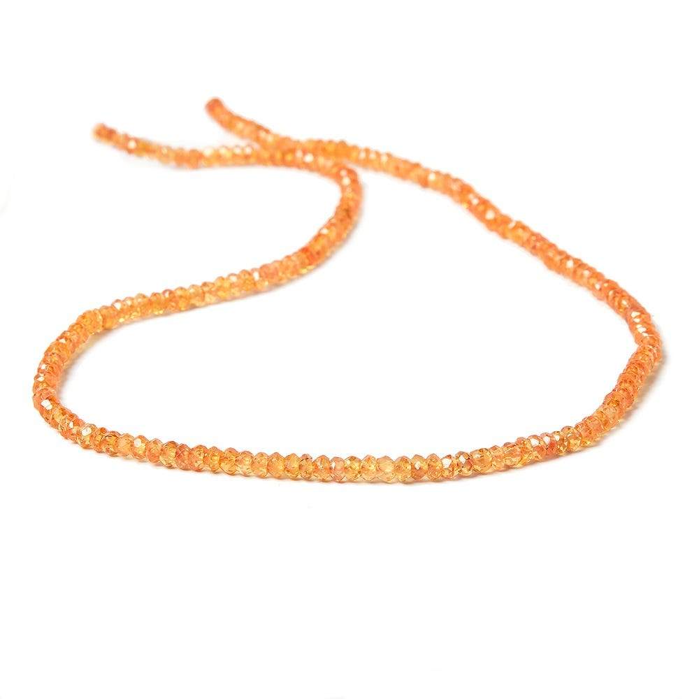 3mm Mandarin Garnet Faceted Rondelle Beads 14 inch 220 pieces (ONLINE ORDER ONLY)