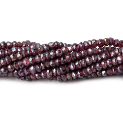 3mm Metallic Rhodolite Garnet Faceted Rondelle Beads 13 inch 174 pieces (ONLINE ORDER ONLY)