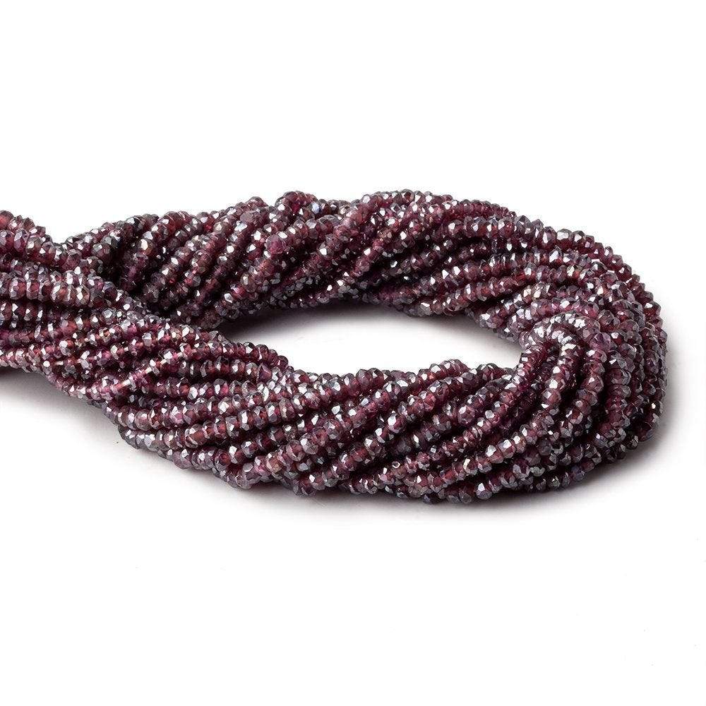 3mm Metallic Rhodolite Garnet Faceted Rondelle Beads 13 inch 174 pieces (ONLINE ORDER ONLY)