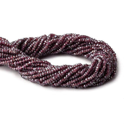 3mm Metallic Rhodolite Garnet Faceted Rondelle Beads 13 inch 174 pieces (ONLINE ORDER ONLY)