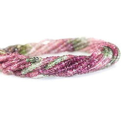 3mm Multi Color Tourmaline faceted rondelle Beads 14 inch 168 pieces (ONLINE ORDER ONLY)