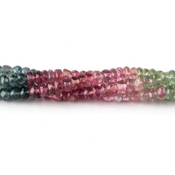 3mm Multi Color Tourmaline faceted rondelle Beads 14 inch 175 pieces (ONLINE ORDER ONLY)