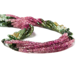 3mm Multi Color Tourmaline faceted rondelle beads 16 inch 200 pieces (ONLINE ORDER ONLY)