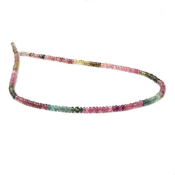 3mm Multi Color Tourmaline plain rondelle beads 13.5 inch 200 pieces AA (ONLINE ORDER ONLY)