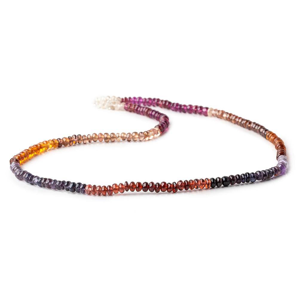 3.5mm Multi Gemstone Plain Rondelle Beads 13.5 inch 160 pieces (ONLINE ORDER ONLY)
