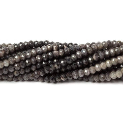 3mm Multi Grey Sapphire Micro Faceted rondelle beads 13 inch 160 pieces (ONLINE ORDER ONLY)