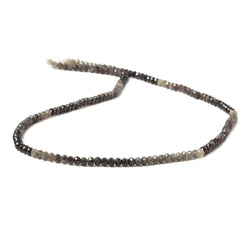 3mm Multi Grey Sapphire Micro Faceted rondelle beads 13 inch 160 pieces (ONLINE ORDER ONLY)