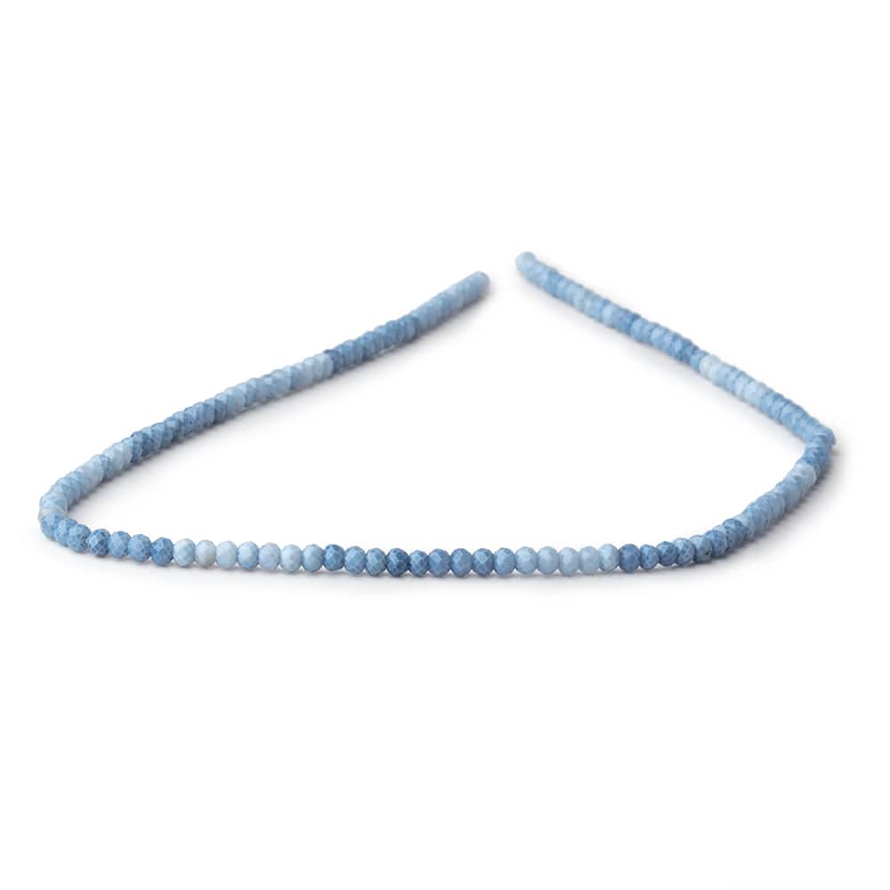 3mm Owyhee Blue Opal Micro Faceted Rondelle Beads 12.5 inch 132 pieces (ONLINE ORDER ONLY)