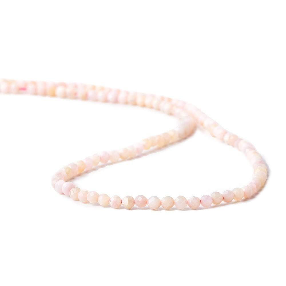 3mm Pink Peruvian Opal microfaceted rondelle beads 13 inch 115 pieces (ONLINE ORDER ONLY)
