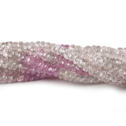 3mm Pink Sapphire Beads Faceted Rondelle 14 inch 180 pieces (ONLINE ORDER ONLY)