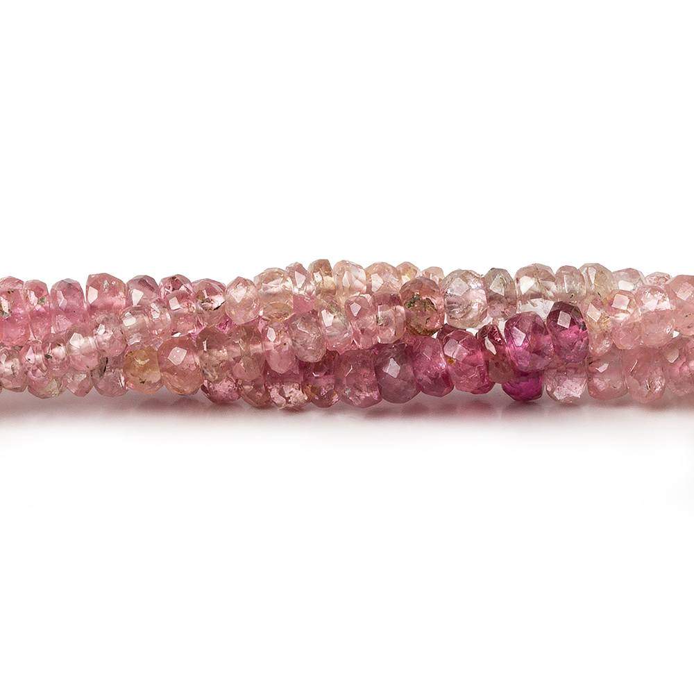 3mm Pink Tourmaline Faceted Rondelle Beads 16 inch 166 pcs AA Grade (ONLINE ORDER ONLY)