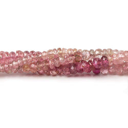 3mm Pink Tourmaline Faceted Rondelle Beads 16 inch 166 pcs AA Grade (ONLINE ORDER ONLY)