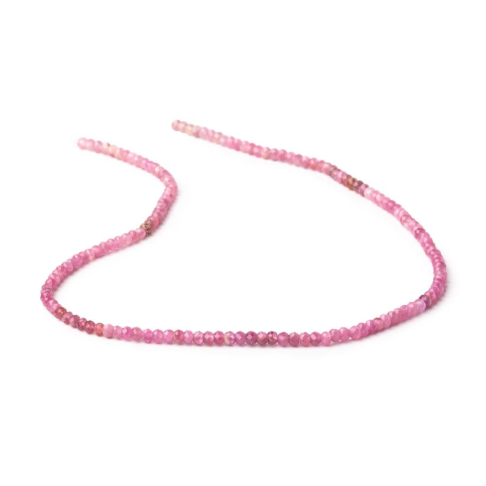 3mm Pink Tourmaline Micro Faceted Rondelle Beads 13 inch 120 pieces (ONLINE ORDER ONLY)
