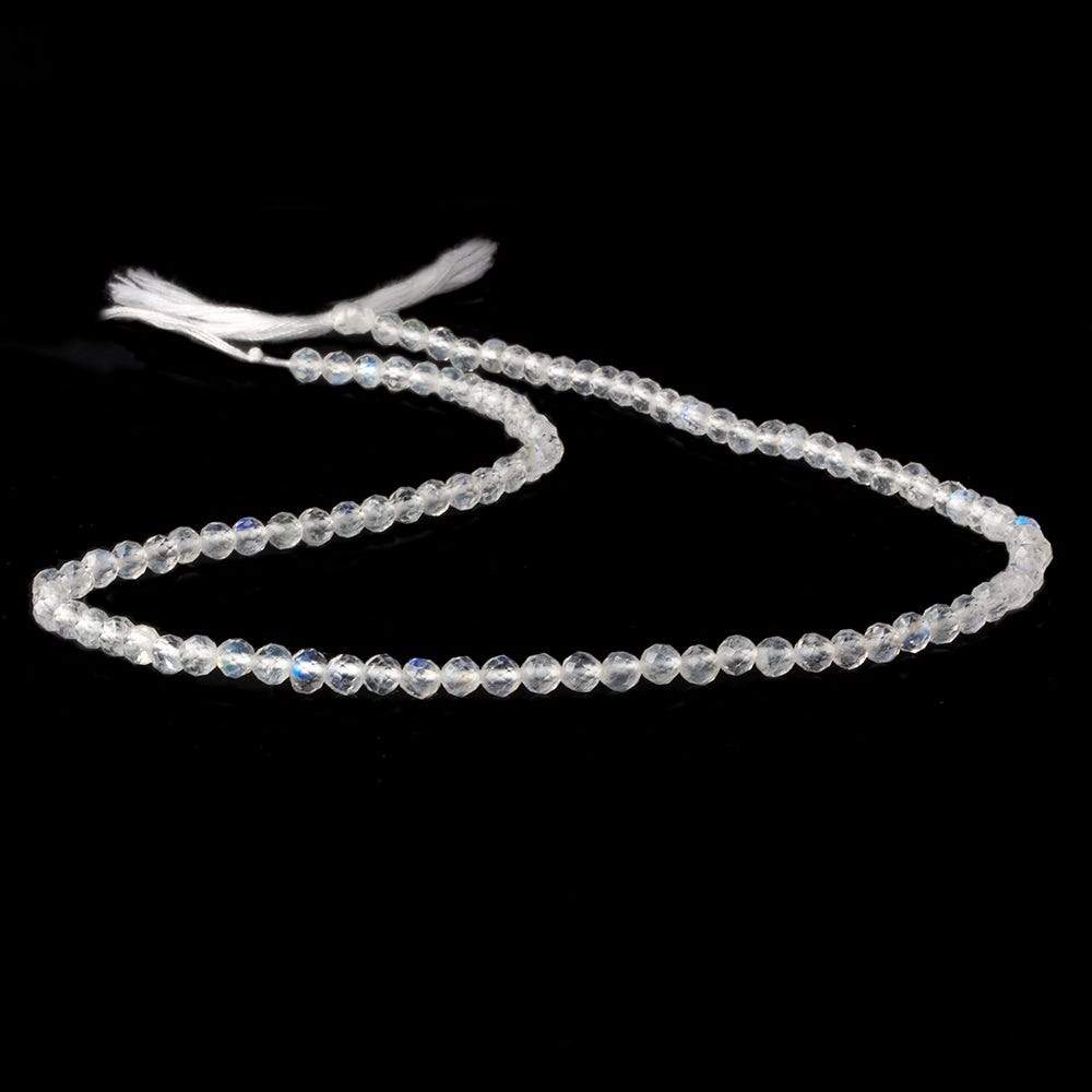 3mm Rainbow Moonstone micro faceted rounds 12.5 inch 100 pieces  AAA (ONLINE ORDER ONLY)