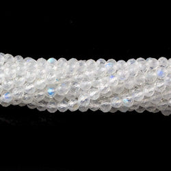 3mm Rainbow Moonstone micro faceted rounds 12.5 inch 100 pieces  AAA (ONLINE ORDER ONLY)