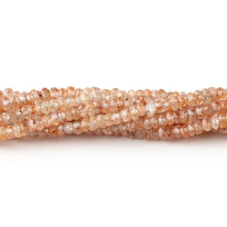 3mm Rose and Champagne Zircon Faceted Rondelle Beads 14 inch 200 pieces