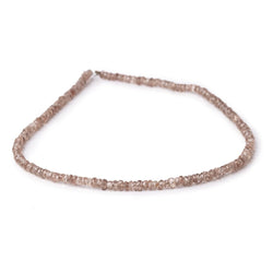 3mm Rose and Champagne Zircon faceted rondelles 13.5 inches 206 Beads (ONLINE ORDER ONLY)
