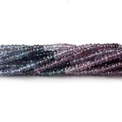 3mm Shaded Purple & Violet Spinel faceted rondelles 14 inch 193 beads (ONLINE ORDER ONLY)