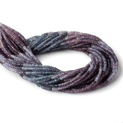 3mm Shaded Purple & Violet Spinel faceted rondelles 14 inch 193 beads (ONLINE ORDER ONLY)