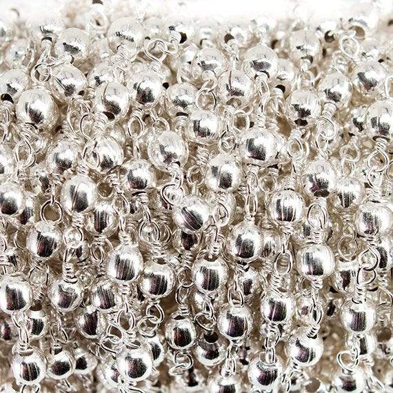 3mm Silver plated plain round Silver plated Chain by the foot (ONLINE ORDER ONLY)