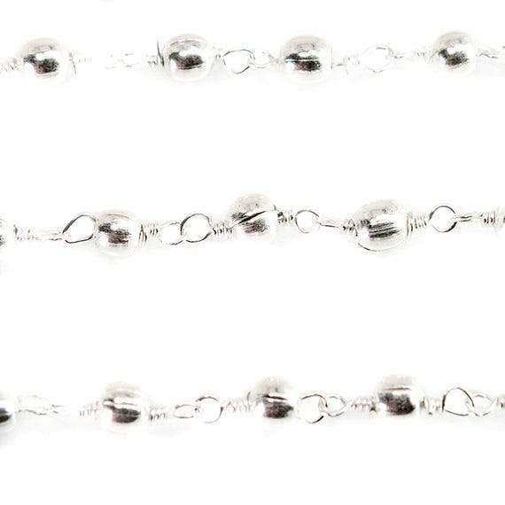 3mm Silver plated plain round Silver plated Chain by the foot (ONLINE ORDER ONLY)