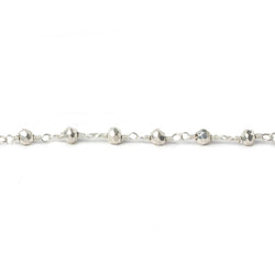 3mm Silver plated Pyrite Silver plated Chain by the foot (ONLINE ORDER ONLY)
