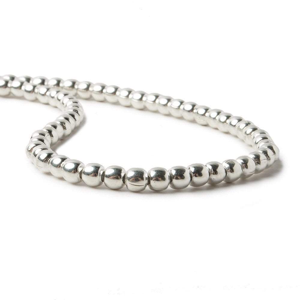 3mm Sterling Silver Plain Round 8 inch 68 beads (ONLINE ORDER ONLY)
