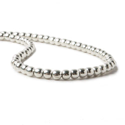 3mm Sterling Silver Plain Round 8 inch 68 beads (ONLINE ORDER ONLY)