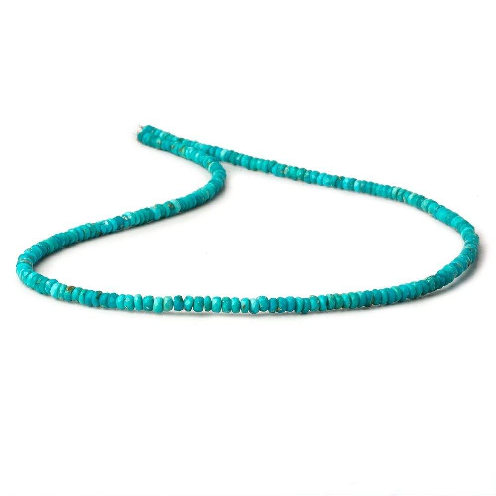 3mm Turquoise Faceted Rondelles 16 inch 215 beads (ONLINE ORDER ONLY)