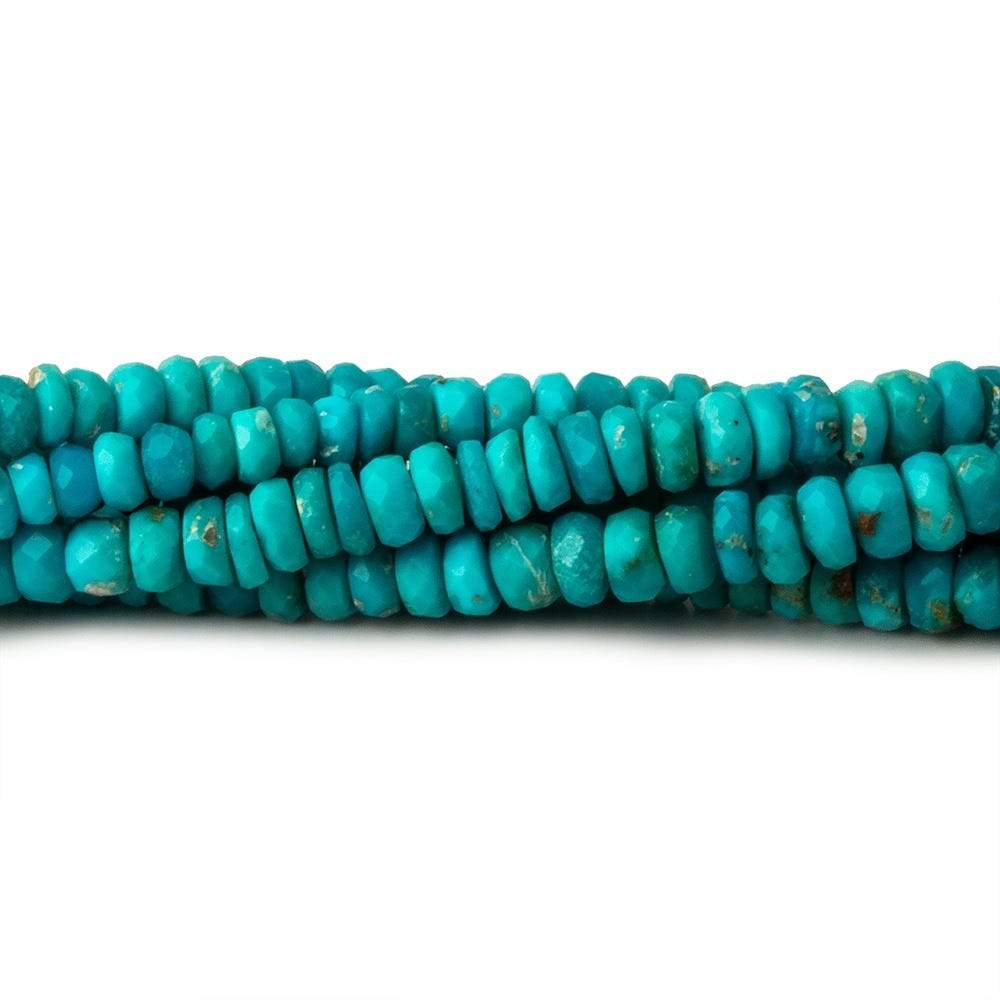 3mm Turquoise Faceted Rondelles 16 inch 215 beads (ONLINE ORDER ONLY)