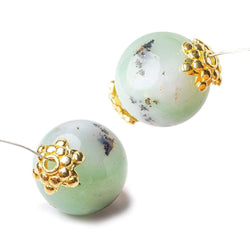 3x11mm 22kt Gold Plated Copper Polka Dots On Snowflake Bead Cap 8 inch 64 beads (ONLINE ORDER ONLY)