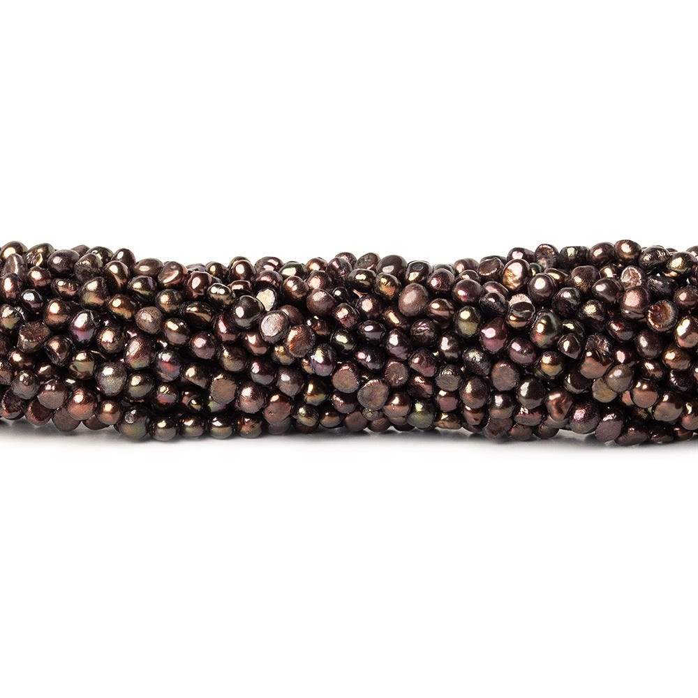 3x2mm Chocolate Side Drilled Baroque Freshwater Pearl 15 inch 140 pcs (ONLINE ORDER ONLY)