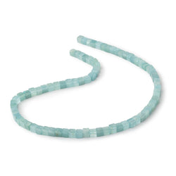 4-4.5mm Aquamarine Plain Cubes 14 inch 76 Beads (ONLINE ORDER ONLY)